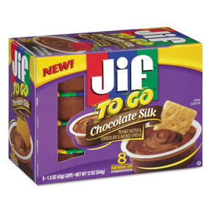 Jif To Go Spreads, Chocolate Silk, 1.5 oz Cup, 8/Box View Product Image