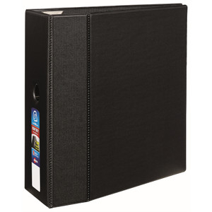 Avery Heavy-Duty Non-View Binder with DuraHinge, Locking One Touch EZD Rings and Thumb Notch, 3 Rings, 5" Capacity, 11 x 8.5, Black View Product Image