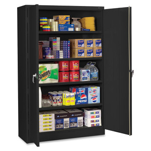 Tennsco Assembled Jumbo Steel Storage Cabinet, 48w x 24d x 78h, Black View Product Image