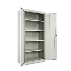 Alera Assembled 72" High Storage Cabinet, w/Adjustable Shelves, 36w x 18d, Light Gray View Product Image