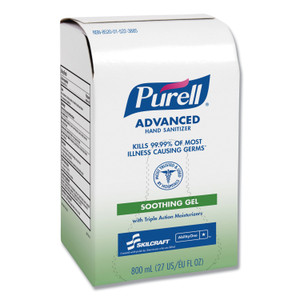 AbilityOne 8520015223885, PURELL Gel Hand Sanitizer with Aloe, 800 mL Pouch, 12/Carton View Product Image
