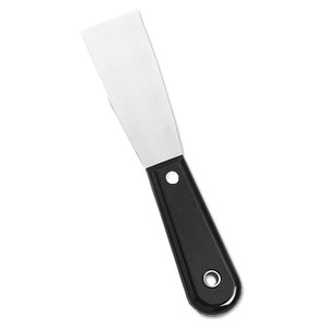 TOLCO Putty Knife, 1 1/2" Wide, Carbon Steel, Rigid Handle, Black/Silver, 24/Carton View Product Image