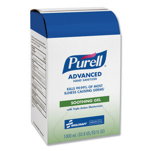 AbilityOne 8520015223888, PURELL Gel Hand Sanitizer with Aloe, 1000 mL Pouch, 8/Carton View Product Image