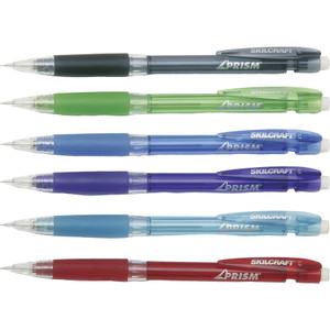 AbilityOne 7520015654870 SKILCRAFT Prism Mechanical Pencil, 0.5 mm, Black Lead, Assorted Barrel Colors, Dozen View Product Image
