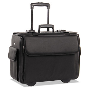 STEBCO Catalog/Computer Case on Wheels, Nylon, 18 x 8 x 13, Black View Product Image