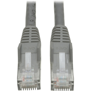Tripp Lite Cat6 Gigabit Snagless Molded Patch Cable, RJ45 (M/M), 1 ft., Gray View Product Image