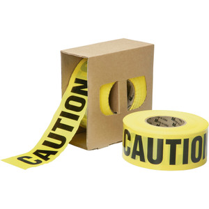 AbilityOne 9905016134243, SKILCRAFT, Caution Barricade Tape, 3 mil Thick, 3" w x 1,000 ft, Roll View Product Image