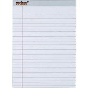 TOPS Prism + Writing Pads, Wide/Legal Rule, 8.5 x 11.75, Pastel Gray, 50 Sheets, 12/Pack View Product Image