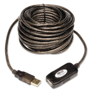 Tripp Lite USB 2.0 Active Extension Cable, A to A (M/F), 16 ft., Black View Product Image