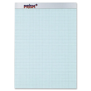 TOPS Prism Quadrille Perforated Pads, 5 sq/in Quadrille Rule, 8.5 x 11.75, Blue, 50 Sheets, 12/Pack View Product Image
