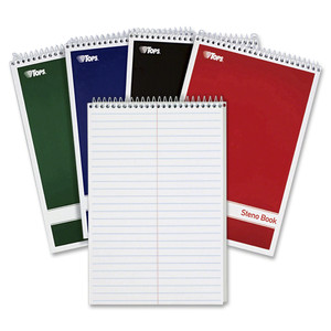 TOPS Steno Book, Gregg Rule, Assorted Covers, 6 x 9, 80 White Sheets, 4/Pack View Product Image