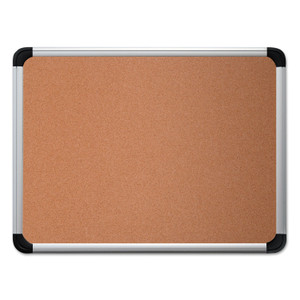 Universal Cork Board with Aluminum Frame, 36 x 24, Natural, Silver Frame View Product Image