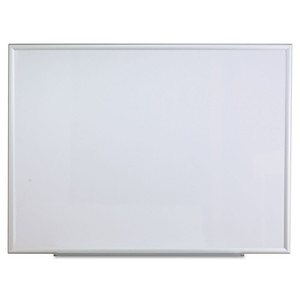 Universal Dry Erase Board, Melamine, 48 x 36, Aluminum Frame View Product Image