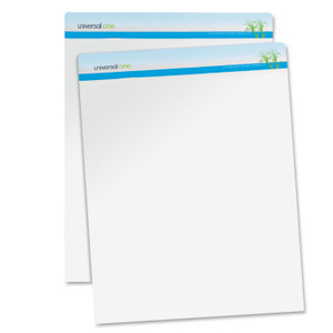 Universal Renewable Resource Sugarcane Based Easel Pads, 27 x 34, White, 50 Sheets, 2/Carton UNV45600 View Product Image