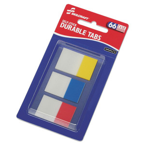 AbilityOne 7510016614493 SKILCRAFT Self-Stick Tabs/Page Markers, 1", Bright, Asst, 66/Pack View Product Image