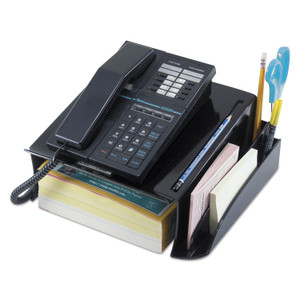 Universal Telephone Stand and Message Center, 12 1/4 x 10 1/2 x 5 1/4, Black View Product Image