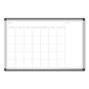 U Brands PINIT Magnetic Dry Erase Undated One Month Calendar, 36 x 24, White View Product Image