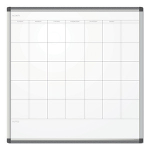 U Brands PINIT Magnetic Dry Erase Undated One Month Calendar, 36 x 36, White View Product Image