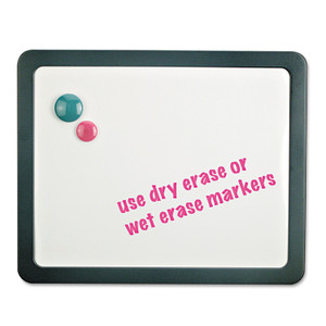 Universal Recycled Cubicle Dry Erase Board, 15 7/8 x 12 7/8, Charcoal, with Three Magnets View Product Image