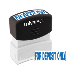 Universal Message Stamp, for DEPOSIT ONLY, Pre-Inked One-Color, Blue View Product Image