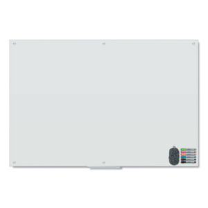 U Brands Magnetic Glass Dry Erase Board Value Pack, 72 x 48, White View Product Image