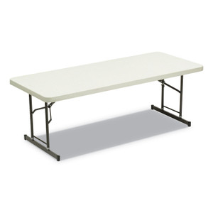 AbilityOne 7110016716416, SKILCRAFT Blow Molded Folding Tables, Rectangular, 72 x 30 x 35, Platinum View Product Image