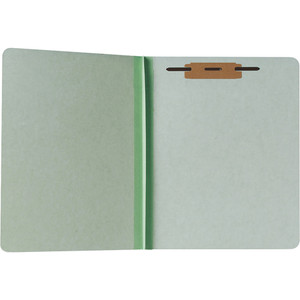 AbilityOne 7530009268981 SKILCRAFT Extra Heavy-Duty File Folder with One Fastener, Straight Tab, Letter Size, Light Green, 100/Box View Product Image