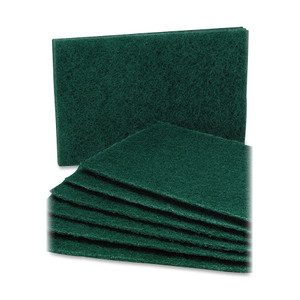 AbilityOne 7920007535242, SKILCRAFT, Scouring Pad, Medium Grade, Nylon, Green, 10/Pack View Product Image