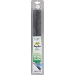 Unger ErgoTec Replacement Squeegee Blades, 12" Wide, Black Rubber, Soft, 12/Pack View Product Image