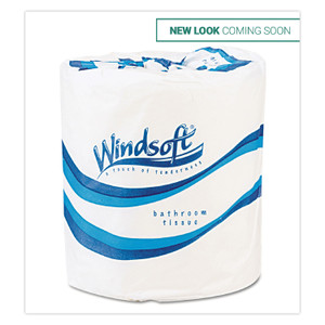 Windsoft Bath Tissue, Septic Safe, 2-Ply, White, 4.5 x 4.5, 500 Sheets/Roll, 96 Rolls/Carton View Product Image