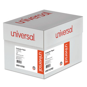 Universal Printout Paper, 1-Part, 20lb, 14.88 x 8.5, White/Green Bar, 2, 600/Carton View Product Image