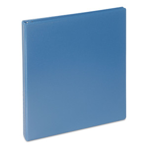 Universal Deluxe Round Ring View Binder, 3 Rings, 1" Capacity, 11 x 8.5, Light Blue View Product Image