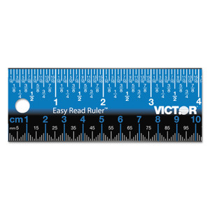 Victor Easy Read Stainless Steel Ruler, Standard/Metric, 12", Blue View Product Image