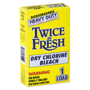 Twice as Fresh Heavy Duty Coin-Vend Powdered Chlorine Bleach, 1 load, 100/Carton View Product Image