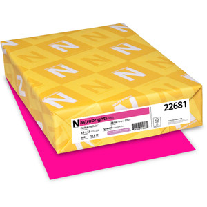 Astrobrights Color Paper, 24 lb, 8.5 x 11, Fireball Fuchsia, 500/Ream View Product Image