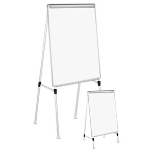 Universal Dry Erase Easel Board, Easel Height: 42" to 67", Board: 29" x 41", White/Silver View Product Image