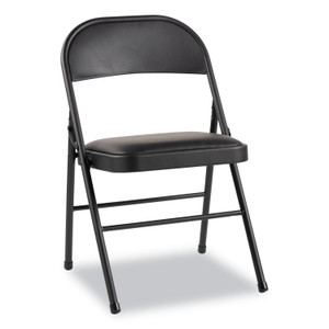 Alera Steel Folding Chair, Graphite Seat/Graphite Back, Graphite Base, 4/Carton ALEFCPC5B View Product Image
