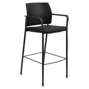 HON Accommodate Series Caf Stool, Supports up to 300 lbs., Black Seat/Black Back, Black Base HONSCS2FEUR10B View Product Image