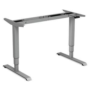 Alera AdaptivErgo 3-Stage Electric Table Base w/Memory Controls, 25" to 50.7", Gray View Product Image