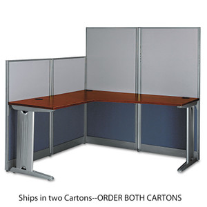 Bush L-Workstation (Box 2 of 2) Office-in-an-Hour, Hansen Cherry View Product Image
