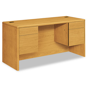 HON 10700 Kneespace Credenza, 3/4 Height Pedestals, 60w x 24d x 29.5h, Harvest View Product Image