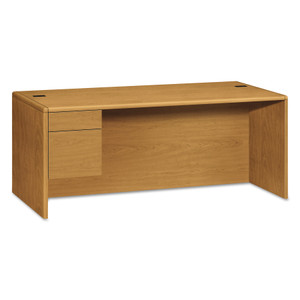 HON 10700 Series Single Pedestal Credenza, 1 Box/File Pedestal, 72w x 29.5h Harvest View Product Image