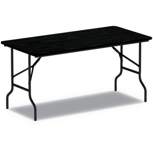 Alera Wood Folding Table, 71 7/8w x 29 7/8d x 29 1/8h, Black View Product Image