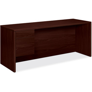 HON 10500 Series 3/4-Height Left Pedestal Credenza, 72w x 24d x 29.5h, Mahogany View Product Image