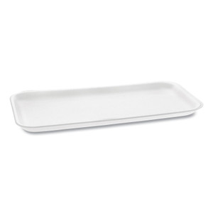 Pactiv Supermarket Tray, #10S, 10.75 x 5.7 x 0.65, White, 500/Carton View Product Image