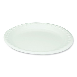Pactiv Laminated Foam Dinnerware, Plate, 10.25" Diameter, White, 540/Carton View Product Image