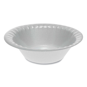 Pactiv Laminated Foam Dinnerware, Bowl, 12 oz, 6" Diameter, White, 1,000/Carton View Product Image