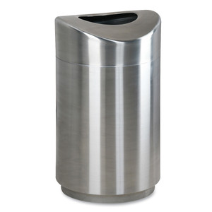 Rubbermaid Commercial Eclipse Open Top Waste Receptacle, Round, Steel, 30 gal, Stainless Steel View Product Image
