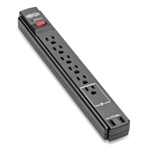 Tripp Lite Protect It! Surge Protector, 6 Outlets, 6 ft Cord, 990 Joules, Black View Product Image