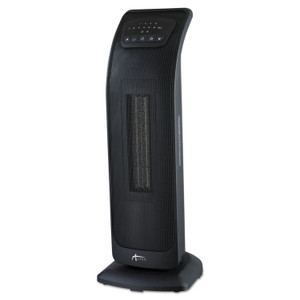 Alera Tower Ceramic Heater with Remote Control, 9 1/8"w x 8 3/8"d x 23"h, Black View Product Image